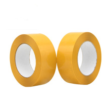 Cinta amarilla impermeable autoadhesiva BOPP de la cinta de goma del tamaño OPP del arreglo para requisitos particulares para el embalaje del cartón